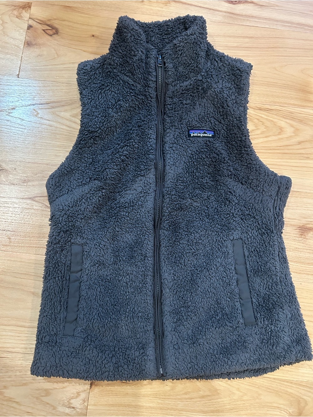 Patagonia women’s dark gray Fleece Vest - Cozy Sherpa Layer